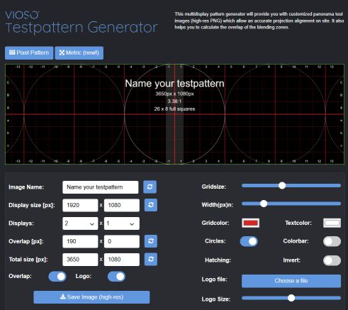 Testpattern Generator pixel pattern preview